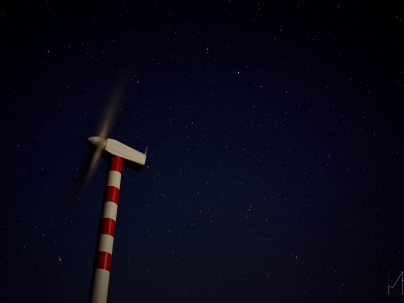 Wind Turbine and Starscape - Capracotta, 21.08.2016 h23:51 Wind Turbine and Starscape - Capracotta, 21.08.2016 h23:51